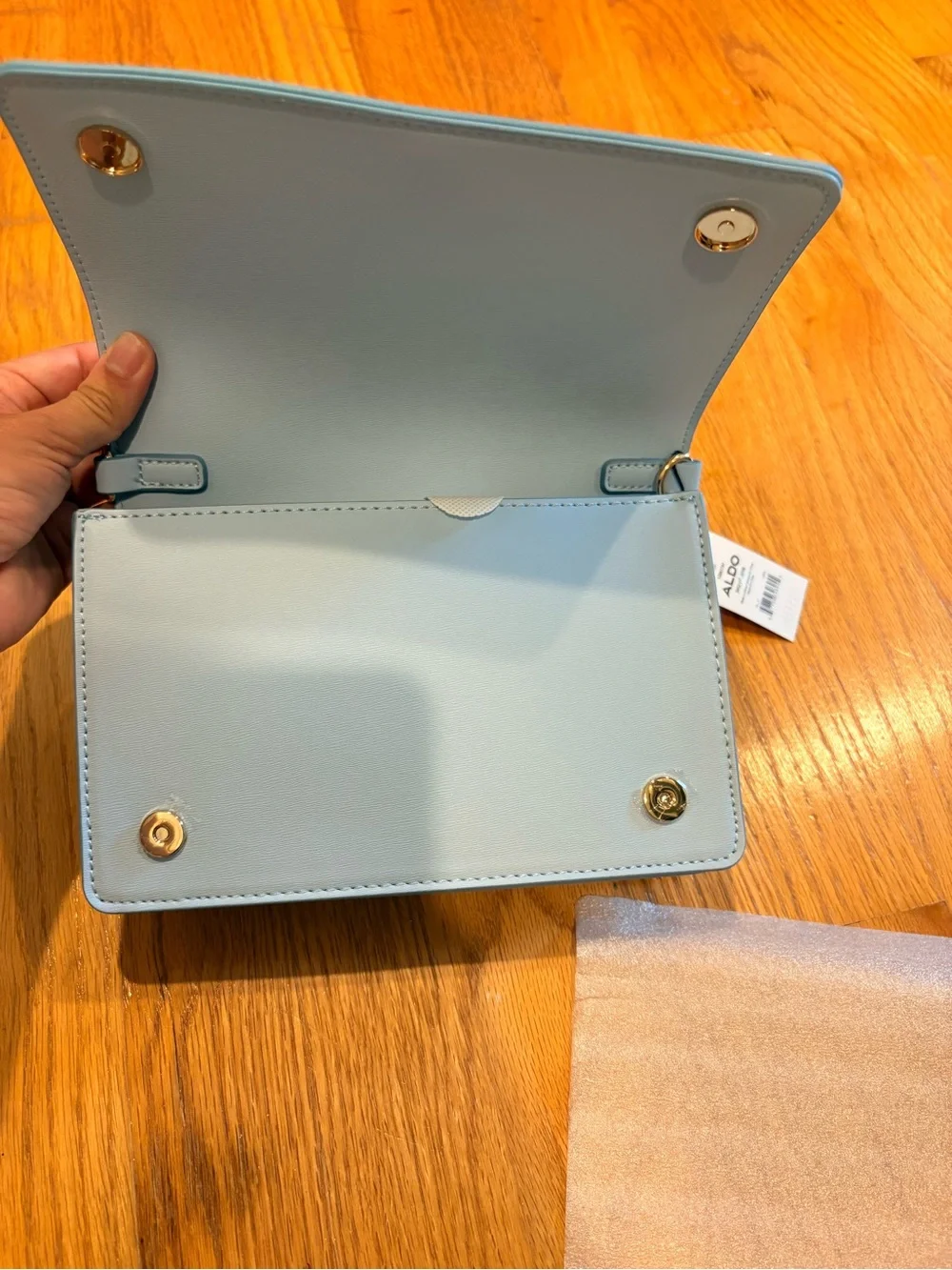 ALDO Pale Blue Slim Clutch